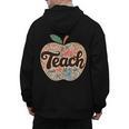 Cute Teacher With Apple Retro Teacher Kids Back To School Men's Hoodie Back Print, trending gift Cute Teacher With Apple Retro Teacher Kids Back To School Men's Hoodie Back Print, trending gift