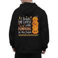 Cute Teacher Halloween For Women Men Teacher Pumpkin Men's Hoodie Back Print, trending gift