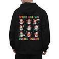 What Are We Doing Today PE Teacher Snowman Christmas Men's Hoodie Back Print, Pe Teacher Gifts, trending gift