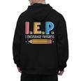 I E P I Encourage Progress Special Education Teacher Men's Hoodie Back Print, trending gift I E P I Encourage Progress Special Education Teacher Men's Hoodie Back Print, trending gift