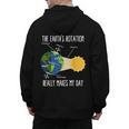 Earth Rotation Earth Day Science Teacher Kids Women Men's Hoodie Back Print, Science Teacher Gifts, trending gift