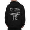 Lets Eat Kids Punctuation Saves Lives Dinosaur Teacher Men's Hoodie Back Print, trending gift