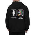 ELA Teacher Dabbing Unicorn Teacher Women Men's Hoodie Back Print, trending gift ELA Teacher Dabbing Unicorn Teacher Women Men's Hoodie Back Print, trending gift