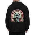 ESL Squad Teacher Crew Team Back To School English Rainbow Men's Hoodie Back Print, Esl Teacher Gifts, English Teacher Gifts, trending gift