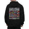ESL Teacher All Are Welcome Here For Worlds Virtual Teachers Men's Hoodie Back Print, Esl Teacher Gifts, trending gift