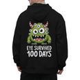 Eye Survived 100 Days Of School Monster Lover Teacher Kids Men's Hoodie Back Print, trending gift Eye Survived 100 Days Of School Monster Lover Teacher Kids Men's Hoodie Back Print, trending gift