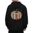 Fall Book Pumpkin Retro Reading Halloween Teacher Librarian Men's Hoodie Back Print, trending gift