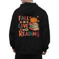 Fall In Love With Reading Autumn Thanksgiving Shirt Teacher Men's Hoodie Back Print, trending gift