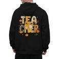 Fall Teacher Pumpkin Coquette Bow Autumn Classroom Men's Hoodie Back Print, trending gift