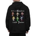 My Favorite Monsters Call Me Teacher Thank Mummy Vampire Bat Men's Hoodie Back Print, trending gift