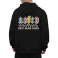 First Grade Rocks Teachers Back To School ABCD Rock Students Men's Hoodie Back Print, First Grade Teacher Gifts, trending gift