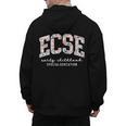 Floral ECSE Early Childhood Special Education SPED Teacher Men's Hoodie Back Print, trending gift