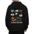 Friendship Inclusion Language Teacher It Starts With Hello Men's Hoodie Back Print, trending gift Friendship Inclusion Language Teacher It Starts With Hello Men's Hoodie Back Print, trending gift