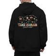 Groovy Tiny Human Tamer Floral Kindergarten Teacher Men's Hoodie Back Print, Groovy Teacher Gifts, trending gift