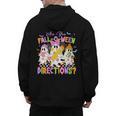 Halloween Floral Ghost Teacher Are You Falloween Directions Men's Hoodie Back Print, trending gift