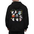 Halloween Music Teacher Ghost Playing Musical Instruments Men's Hoodie Back Print, trending gift