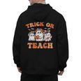 Halloween Teacher Ghosts Trick Or Teach Retro Costume Women Men's Hoodie Back Print, trending gift Halloween Teacher Ghosts Trick Or Teach Retro Costume Women Men's Hoodie Back Print, trending gift