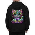 Happy Dot Day Colorful Polka Dot Cat Kitten Teachers Kids Men's Hoodie Back Print, trending gift