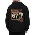 Haunted By 67 Halloween 67 Meme Six Seven Teacher Men's Hoodie Back Print, trending gift Haunted By 67 Halloween 67 Meme Six Seven Teacher Men's Hoodie Back Print, trending gift
