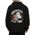 Haunted By My TBR Cute Ghost Book Reading Teacher Halloween Men's Hoodie Back Print, trending gift
