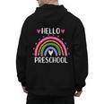 Hello Preschool Teacher Student Girls Rainbow Back To School Men's Hoodie Back Print, trending gift Hello Preschool Teacher Student Girls Rainbow Back To School Men's Hoodie Back Print, trending gift
