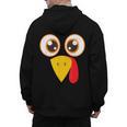 Hilarious Turkey Halloween Thanksgiving Teacher Nurse Men's Hoodie Back Print, trending gift
