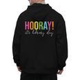Hooray It's Library Day Teacher Reader Books Back To School Men's Hoodie Back Print, trending gift Hooray It's Library Day Teacher Reader Books Back To School Men's Hoodie Back Print, trending gift