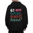 Humor Meme 67 Days Of School Coffee Lover Educator Teacher Men's Hoodie Back Print, trending gift