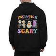 Inclusion Isn't Scary Ghost Halloween SLP Sped Teacher Men's Hoodie Back Print, trending gift Inclusion Isn't Scary Ghost Halloween SLP Sped Teacher Men's Hoodie Back Print, trending gift