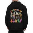 Inclusion Isn't Scary Ghost Mummy Halloween SLP Sped Teacher Men's Hoodie Back Print, trending gift