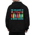 THE INFLUENCE OF A GREAT TEACHER IS NEVER ERASED Teaching For Men Women Girls Kids Men's Hoodie Back Print, trending gift