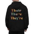 Their There They'Re English Teacher Gramma Police Joke Men's Hoodie Back Print, English Teacher Gifts, trending gift