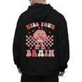 Kiss Your Brain Valentines Test Day Teacher Squad Kids Men's Hoodie Back Print, trending gift