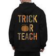 Leopard Trick Or Teach Halloween Teacher Costume Women Men's Hoodie Back Print, trending gift Leopard Trick Or Teach Halloween Teacher Costume Women Men's Hoodie Back Print, trending gift