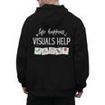 Life Happens Visuals Help Special Education Teacher Aide Men Women Men's Hoodie Back Print, trending gift Life Happens Visuals Help Special Education Teacher Aide Men Women Men's Hoodie Back Print, trending gift