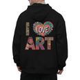 I Love Art Artist Painter Colorful Painting Art Teacher Men's Hoodie Back Print, trending gift