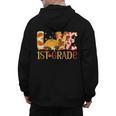 Love First Grade Happy Fall Thanksgiving Women 1st Teacher Men's Hoodie Back Print, First Grade Teacher Gifts, trending gift