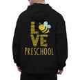 Love Preschool Back To School Yellow Bee Preschool Teacher For Men Women Girls Kids Men's Hoodie Back Print, trending gift