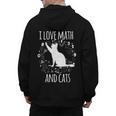 Math Nerd Math Teacher Cat Lover I Love Math And Cats Men's Hoodie Back Print, trending gift