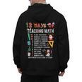 Math Teacher Christmas 12 Days Of Teaching Math Christmas Men's Hoodie Back Print, trending gift
