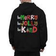 Be Merry Be Jolly Be Kind Merry Christmas Teacher Xmas Pjs Men's Hoodie Back Print, trending gift