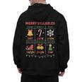 Merry Syllables Teacher Christmas Educational Kids Men's Hoodie Back Print, trending gift Merry Syllables Teacher Christmas Educational Kids Men's Hoodie Back Print, trending gift