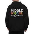 Middle School Crew Retro Teacher Student Vintage Men's Hoodie Back Print, trending gift