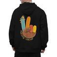 One Thankful Teacher Thanksgiving Turkey Peace Hand Sign Men's Hoodie Back Print, trending gift One Thankful Teacher Thanksgiving Turkey Peace Hand Sign Men's Hoodie Back Print, trending gift