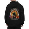 One Thankful Teacher Thanksgiving Turkey Rainbow Fall Men's Hoodie Back Print, trending gift One Thankful Teacher Thanksgiving Turkey Rainbow Fall Men's Hoodie Back Print, trending gift