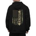 Patriotic Teacher American Flag Camouflage 4th Of July Camo Men's Hoodie Back Print, trending gift