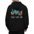 Peace Love Art Painting Palette Art Teacher Men's Hoodie Back Print, trending gift Peace Love Art Painting Palette Art Teacher Men's Hoodie Back Print, trending gift