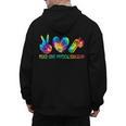 Peace Love Physical Education Tie Dye Sports PE Teacher Men's Hoodie Back Print, Pe Teacher Gifts, trending gift