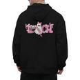 Pink Ghost Teach Halloween Teacher In Spooky Season Men's Hoodie Back Print, trending gift