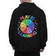 Play Is Learning Teacher Kindergarten For Men Women Kids Men's Hoodie Back Print, trending gift
